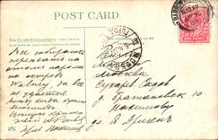 POSTAL de la VENDIMIA el barco de la carretilla del transbordador