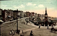 VINTAGE POSTCARD Brighton The Aquarium & Marine Parades