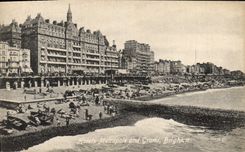 VINTAGE POSTCARD Hotels Metropolis And Large Brighton