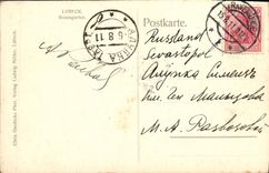 VINTAGE POSTCARD Lubeck Rosengarten