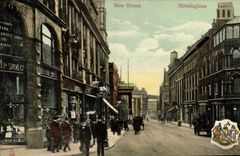 VINTAGE POSTCARD New Street Birmingham