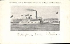 CPA On Steamer Charles Macalester Capacity 1700 En Route For Mount Vernon Bateau