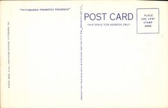 CPA Beauty Spot Of Pittsburgh Showing Cathedral Of Learning Masonic Temple and Mellon Insitute Franc Maconnerie Franc m
