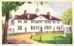 VINTAGE POSTCARD West Face Mount Vernon