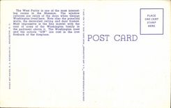 VINTAGE POSTCARD West Parlor MT Vernon Goes Washington