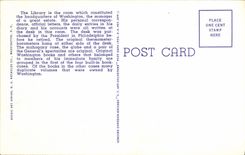 VINTAGE POSTCARD Library Souh End MT Vernon Goes Washington