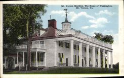 VINTAGE POSTCARD MT Vernon Mansion The Home Off Washington MT Vernon Goes