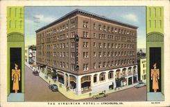 VINTAGE POSTCARD The Virginian Hotel Lynchburg Goes