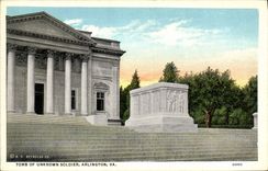 VINTAGE POSTCARD Tomb Of unknown Soldier Arlington Goes