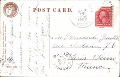 La POSTAL de la VENDIMIA tiene porción de la exposición pacífica extranjera oriental Seattle Wn 1909 de Alaska Yukon del edificio de la exposición