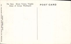 VINTAGE POSTCARD The Barn Mount Vernon Virginia Home Off George Washington