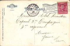 Escena de la POSTAL de la VENDIMIA en la colada de Seattle del parque de Leshi