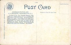 CPA Sherman Statue And U S Treasury Washington D C