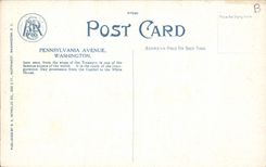 VINTAGE POSTCARD Pennsylvania Avenue Washington D C Tram