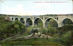 VINTAGE POSTCARD Connecticut Avenue Bridge Washington D C