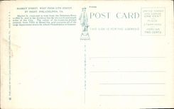 Calle de mercado de la POSTAL de la VENDIMIA del oeste de la tranvía del PA de Philadelphia de la calle