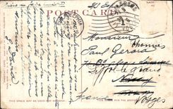 Calle de mercado de la POSTAL de la VENDIMIA a partir de la octava tranvía del PA de Philadelphia