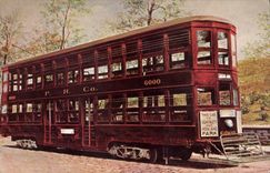 VINTAGE POSTCARD Pittsburgh Railways Company The Archetype off has fleet od double deck bus