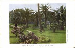 VINTAGE POSTCARD Hotel California has View Of The Garden