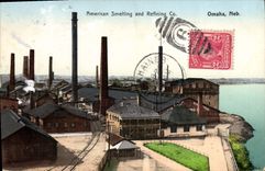 VINTAGE POSTCARD American Smelting And Refining Co Omaha Neb Refinery