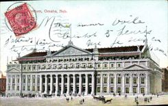 VINTAGE POSTCARD Auditotium Omaha Neb