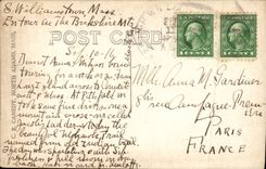 VINTAGE POSTCARD Going Down Western Slope Mohawk Trail