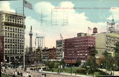 VINTAGE POSTCARD Public Public garden Looking Toward Euolio Avenue Oleveland Ohio