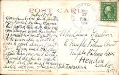 Casa Portsmouth NR H de Benning Wentworth del gobernador de la POSTAL de la VENDIMIA