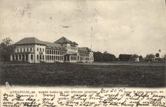 VINTAGE POSTCARD Annapolis Marine Barracks And Officers Quarters Militaria