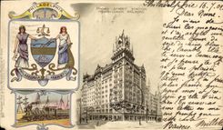 VINTAGE POSTCARD Broad Street Station Pennsylvania Railroad Train