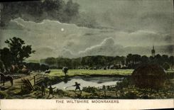 POSTAL de la VENDIMIA el Wiltshire Moonrakers