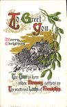 VINTAGE POSTCARD To Great You Merry Christmas The Time is Here When Memory Gathers Up The Scattered Lucks Off Friendship