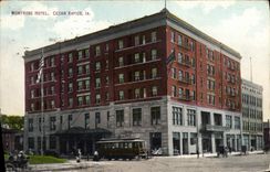 VINTAGE POSTCARD Montrose Hotel Cedar Rapids Tram