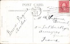 VINTAGE POSTCARD Eagle american Flag Flag