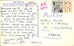 Opinión de New York City de la POSTAL de la VENDIMIA del birdge de Queensboro