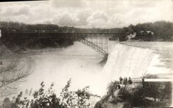 VINTAGE POSTCARD American Falls from Goat Island