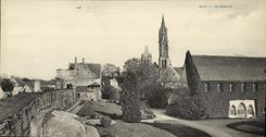 VINTAGE POSTCARD Senlis Large size View 28 X 14 cm