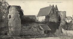 VINTAGE POSTCARD Large size Senlis Ruins Of the Castle 28 * 14 cm