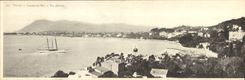 VINTAGE POSTCARD Large size Toulon Tamaris on Sea View 28 * 9 cm