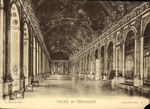 VINTAGE POSTCARD Large size Versailles Palate the gallery of the ices 28 * 21 cm