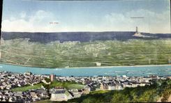 MIT de gran tamaño Naheinundung 44.5 * 13 cm de Bingen de los dobles de la POSTAL de la VENDIMIA