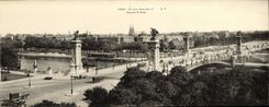 CPA Grand Format Paris Le pont Alexandre III 28.5 * 11 cm