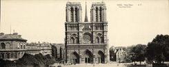 CPA Grand Format Paris Notre Dame 28.5 * 11 cm