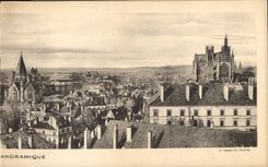 CPA double Grand Format Metz Vue Panoramique 45 * 14 cm