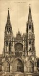 VINTAGE POSTCARD Large size Rouen Church St Ouen 14 * 28 cm