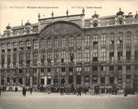 Casas de gran tamaño de Bruselas de la POSTAL de la VENDIMIA de las corporaciones 18 * 14 cm