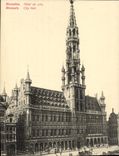 CPA Grand Format Bruxelles Hotel De Ville 18 * 14 cm