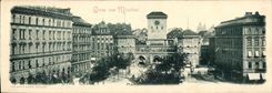 VINTAGE POSTCARD Large size Gruss Aus Munchen 28 * 9.5 cm