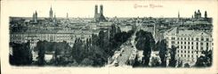 CPA Grand Format Gruss Aus Munchen 28 * 9.5cm