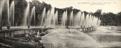VINTAGE POSTCARD Large size Park Of Versailles the Basin De Neptune Large water 28 * 11 cm